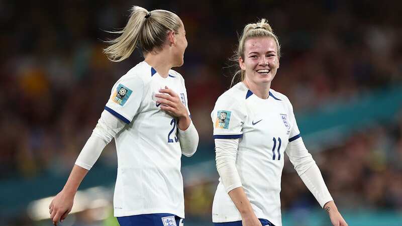 Alessia Russo and Lauren Hemp of England during the Women