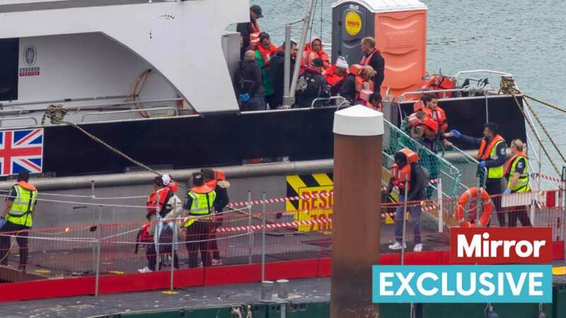 Migrants arrive at Dover brought in by Border Force (Image: Invicta Kent Media/REX/Shutterstock)