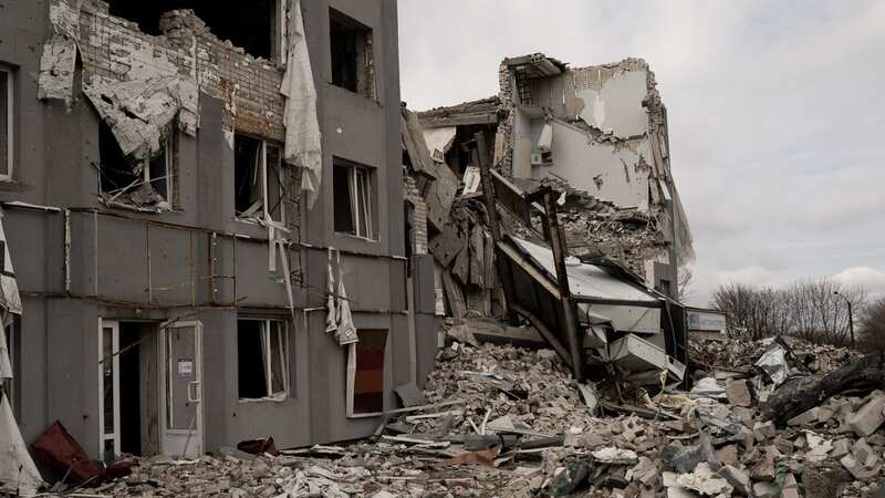 A school building destroyed in earlier shelling in Kherson Oblast (Image: Anadolu Agency via Getty Images)