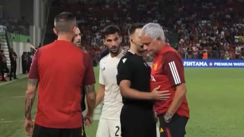 Jose Mourinho hooked Houssem Aouar on Sunday evening (Image: Sky Sport Italia)