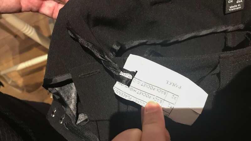 Student devastated after finding note in New Look trousers pocket