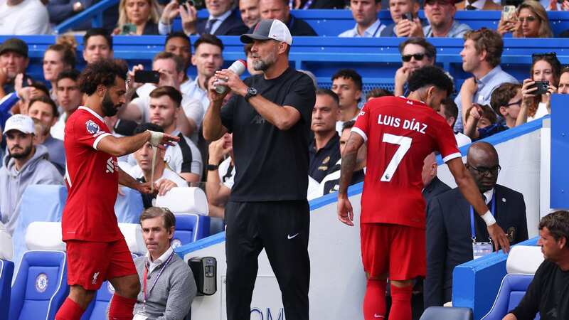 Mohamed Salah did not hide his fury after being substituted off for Liverpool (Image: Getty Images)