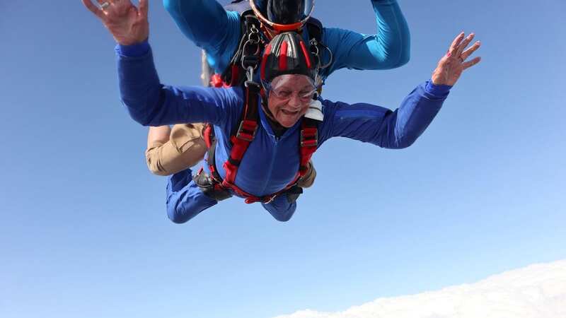 Freefalling Hilary Oxley (Image: Chelsea Tooley / Headcorn / SWNS)