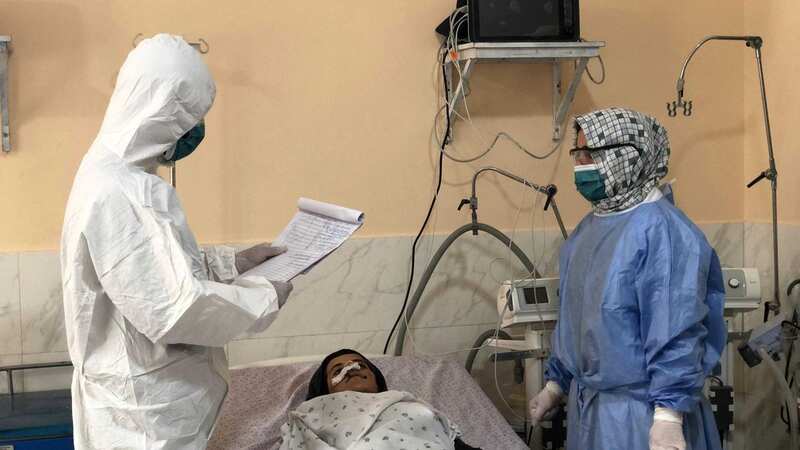 A patient suffering from Crimean-Congo haemorrhagic fever (CCHF), receives treatment at a hospital (Image: STRINGER/EPA-EFE/REX/Shutterstock)