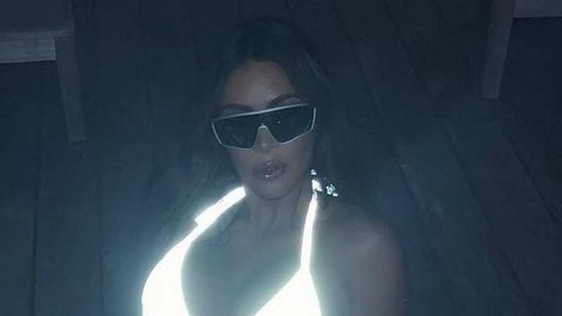 Kim Kardashian posed in a revealing outfit (Image: kimkardashian/Instagram)