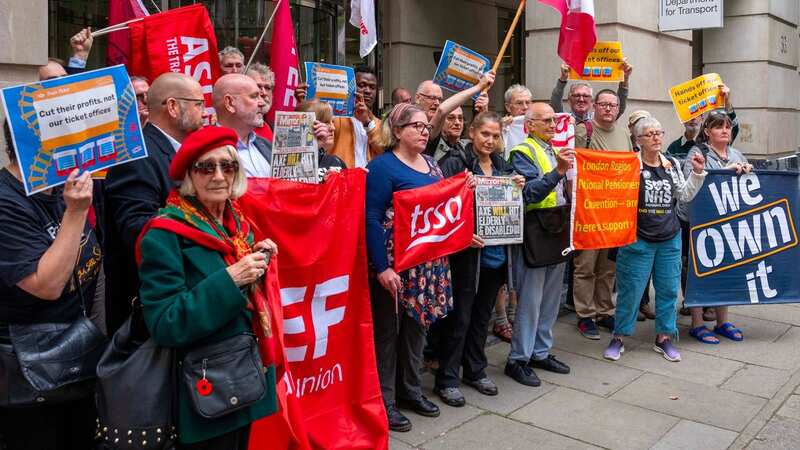 Ticket office protesters descend on Whitehall in desperate plea to scrap cull