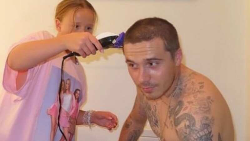 Brooklyn Beckham has his head shaved by 10-year-old as fans say he