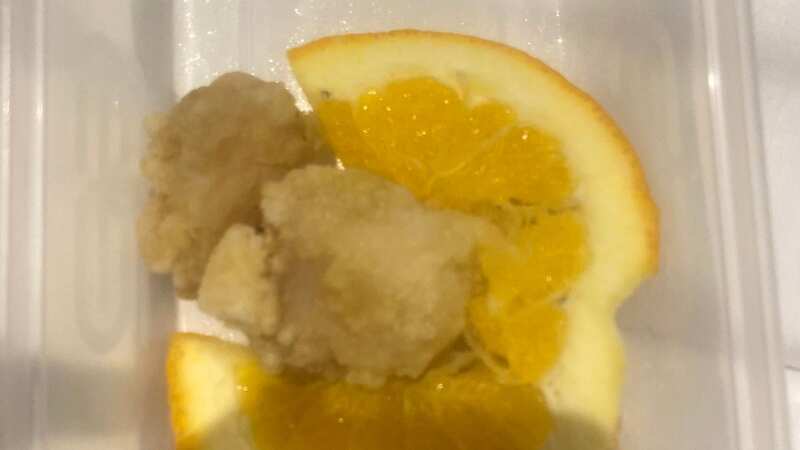 She said the orange looked like it had been 
