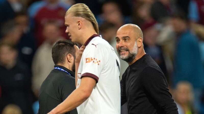 Guardiola rages at Haaland at Turf Moor (Image: Peter Powell/EPA-EFE/REX/Shutterstock)