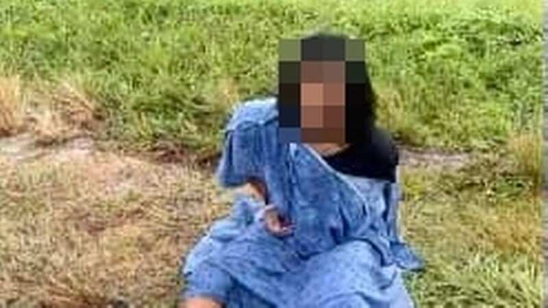 Marquisa Allen was sitting outside in her hospital gown when she pounced (Image: Port St. Lucie Police Department)