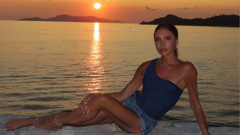 Victoria sported some incredibly small shorts by the sunset (Image: Victoria Beckham/Instagram)