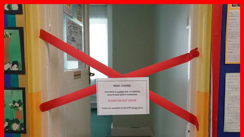 Taped-off section of a school (Image: PA)