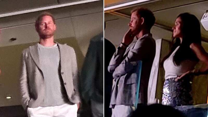 Prince Harry appeared to be wearing Meghan