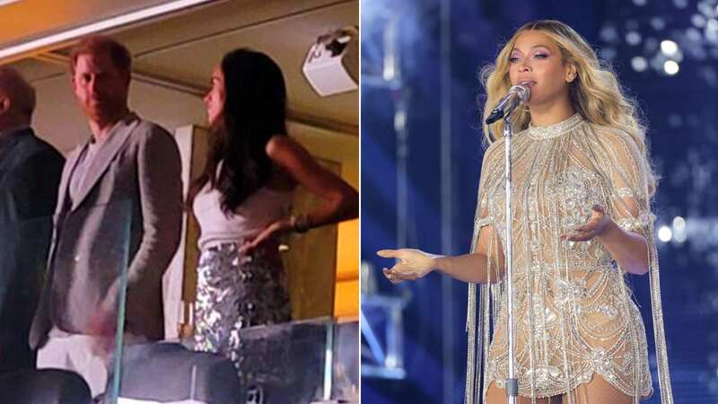 Sweet moment Harry embraces Meghan during love song at Beyonce concert