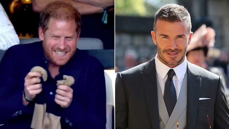 Prince Harry was seen supporting David Beckham