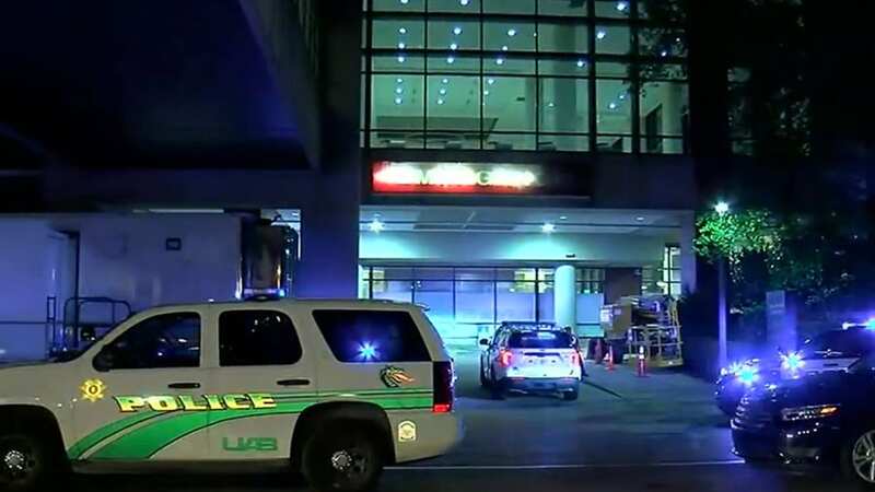 The incident happened outside the hospital (Image: WBRC)