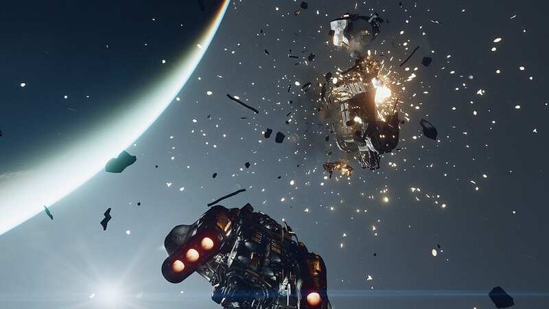 Destroying enemy ships is a way to gain Ship Parts without spending currency in Starfield (Image: Bethesda)