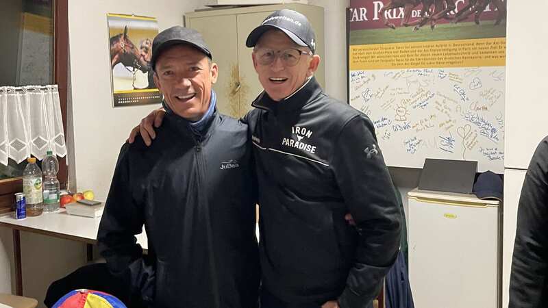 Filip Minarik (right) with Frankie Dettori