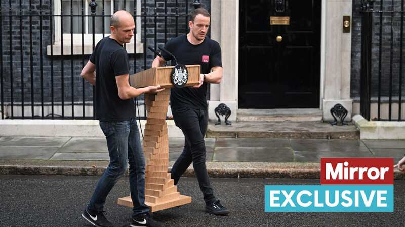 The infamous lectern has been given a new lease of life at Homes England (Image: Getty Images)