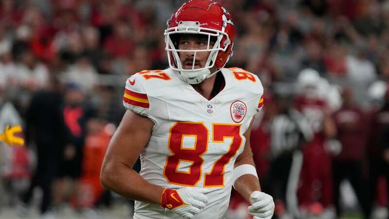 Travis Kelce could miss his first NFL game in a decade after picking up a knee injury earlier this week (Image: AP)