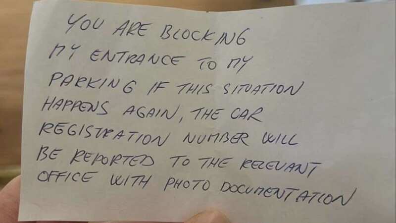 The "nasty note" left on Jessica