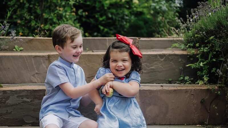 Winnie plays with older brother Luca (Image: Sarah Burton)