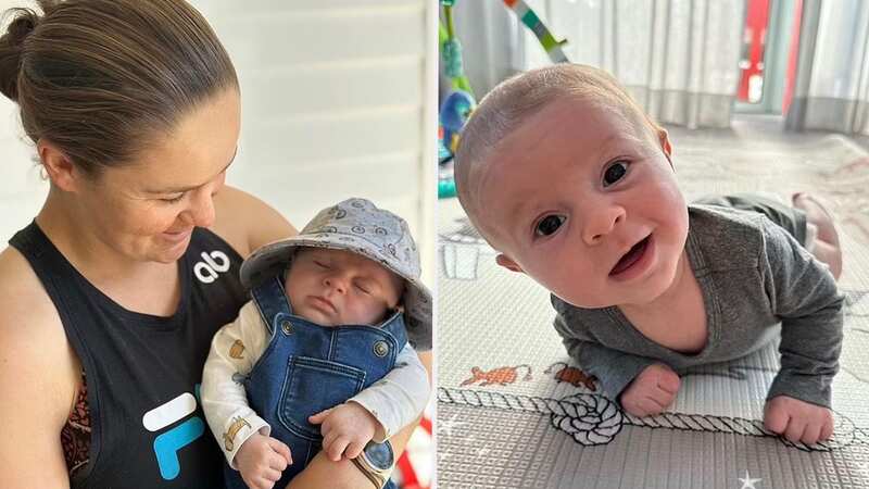 Ash Barty has posted her a snap of her husband and her son (Image: INTERENET PICTURE)