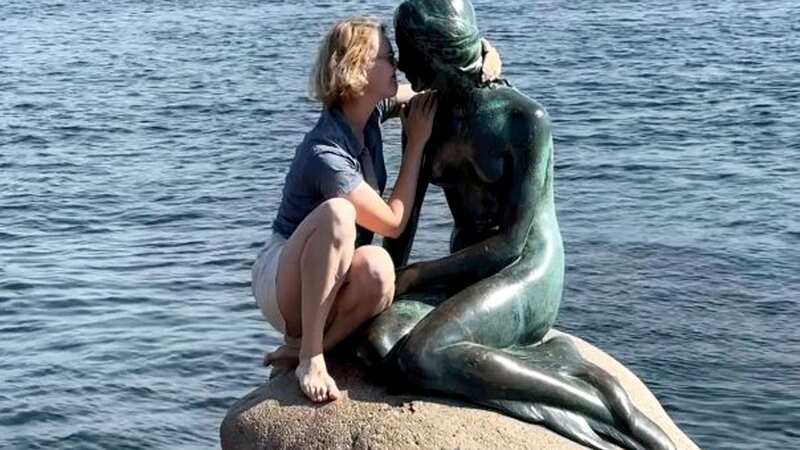 Outrage in Copenhagen after tourist is filmed fondling Little Mermaid statue
