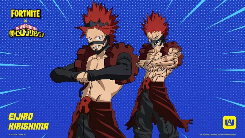 Eijiro Kirishima is one of the new My Hero Academia skins added in Fortnite update 26.10 (Image: Epic Games)