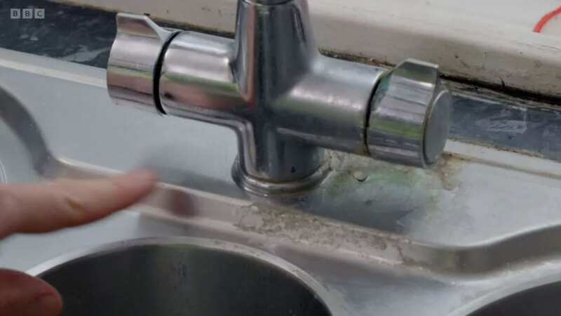 The four-ingredient cleaning hack banishes limescale from sinks in matter of minutes (Image: BBC One)