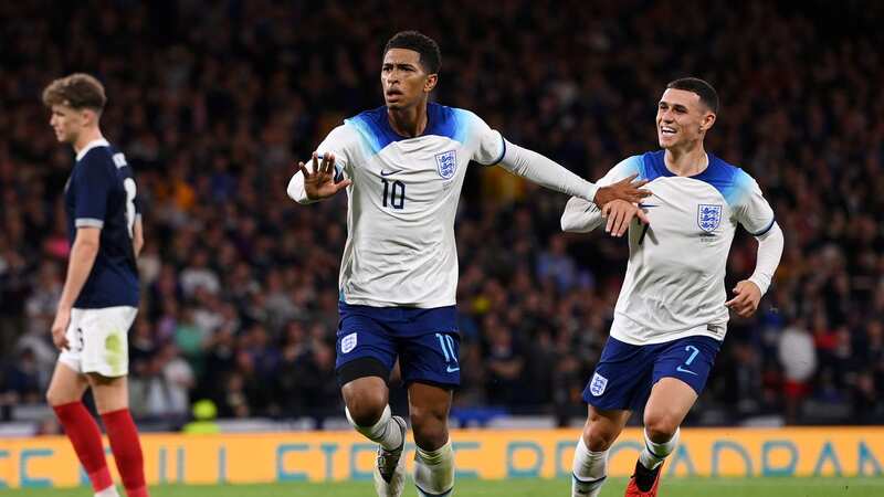 England wore the usual kit for the match (Image: Stu Forster/Getty Images)