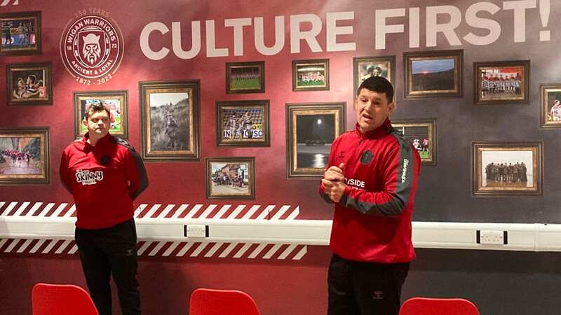Wigan head coach Matty Peet, right, and Wigan academy head coach John Duffy (Image: Vic Ashton/Wigan Warriors)