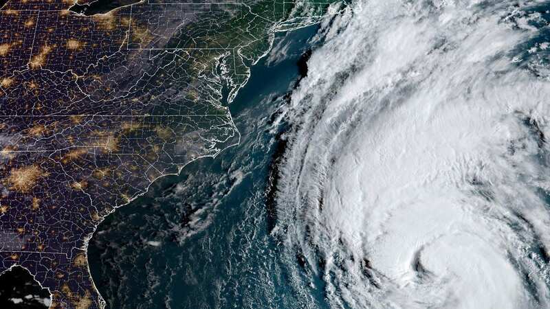 Hurricane Lee was passing through Bermuda with maximum sustained wind speeds of almost 85mph (Image: AP)