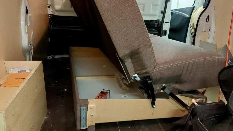 The adapted sofas used to smuggle Vietnamese migrants into the UK (Image: Home Office / SWNS)