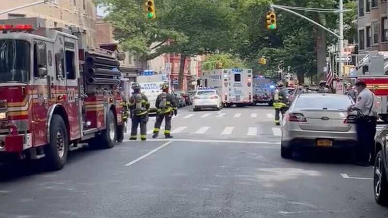 Emergency services at the scene this afternoon
