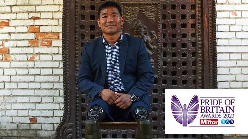 Hari Budha Magar lost both legs in a blast in Afghanistan (Image: AFP via Getty Images)