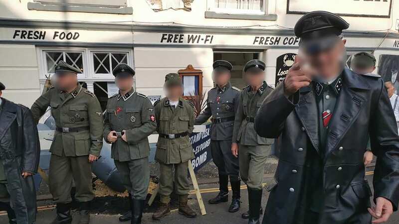 Police removed a group of men in SS uniforms from the Sheringham 1940s Weekend parade after a hostile response from some attendees (Image: Social Media)