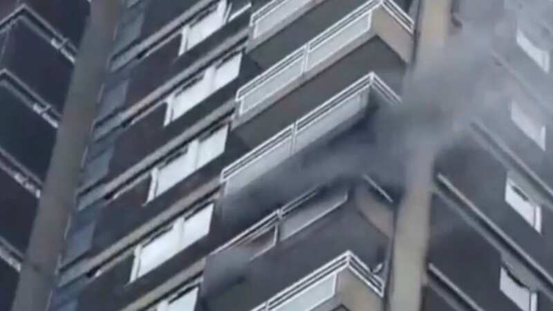 High rise blaze in London being tackled by 80 firefighters