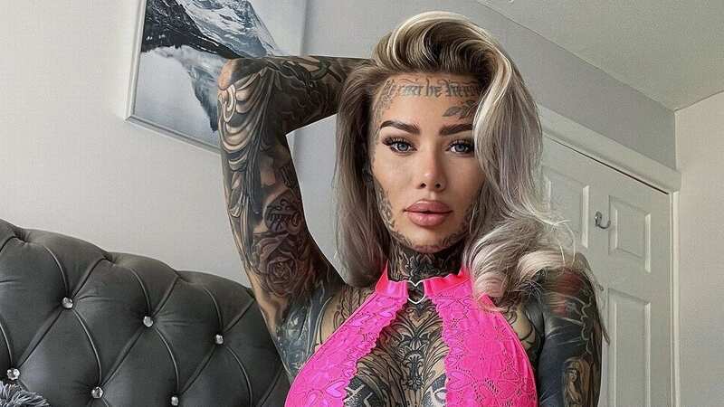 Becky stripped down to her lingerie to show off her tattoos (Image: becky_holt_bolt/Instagram)