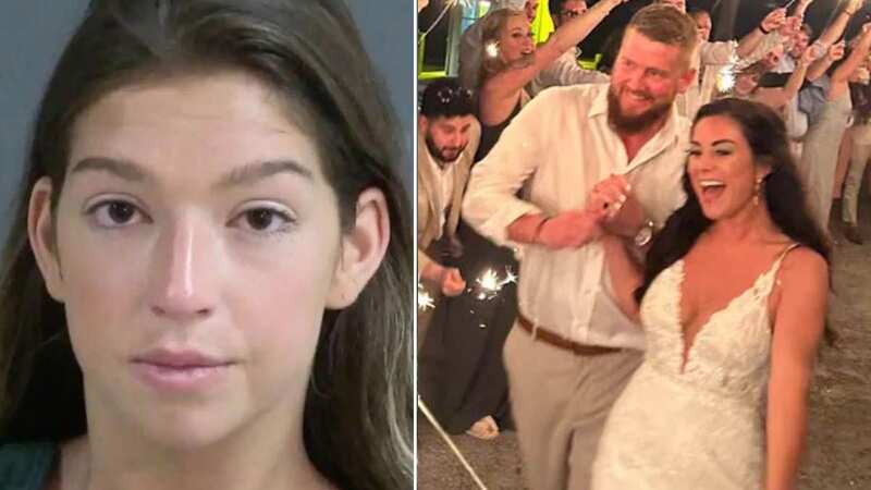 Jamie Lee Komoroski killed the bride in this photo and severely injured the husband as they were heading home on their wedding day (Image: Folly Beach Police)