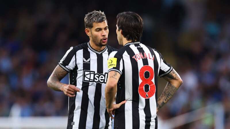 Newcastle midfielders Bruno Guimaraes and Sandro Tonali