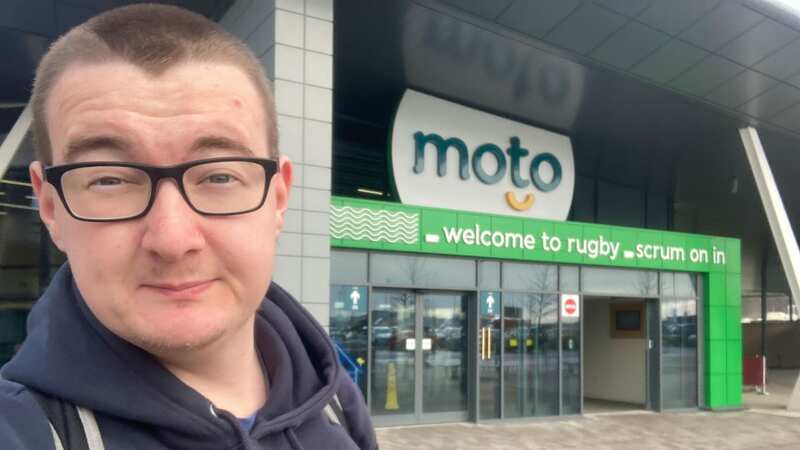 Service station super-fan Rich James Cross spends £10,000 a year travelling the UK