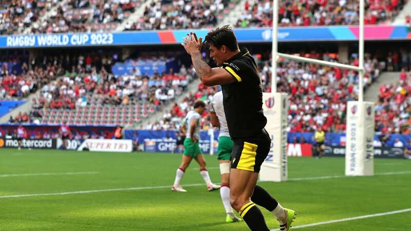 Louis Rees-Zammit has scored in both Welsh wins at the Rugby World Cup