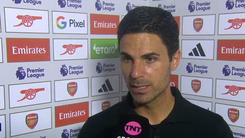 Mikel Arteta has explained why Declan Rice was withdrawn from the home clash against Spurs (Image: Sky Sports)