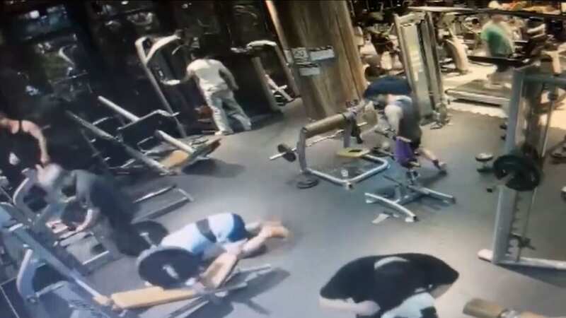 Horror moment man accidentally drops 140lbs barbell on stranger