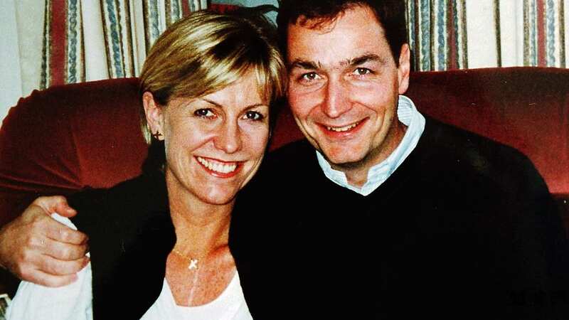 Their last Christmas together, Jill Dando & fiancé Dr Alan Farthing (Image: Fastfoto)