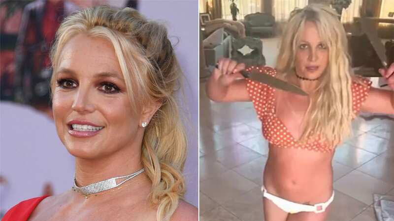 Britney Spears sparks concern from fans as she plays with knives at home