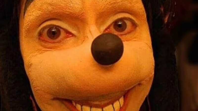 The game is heavily linked with the name Jonathan Galindo, a man that may also be seen with his face painted like Mickey Mouse or a dog (Image: Northamptonshire Police)