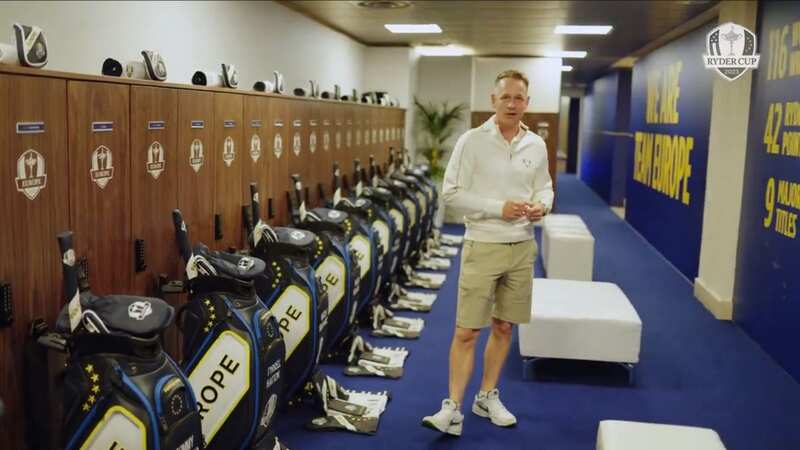 Team Europe captain Luke Donald did a guided tour of their room (Image: @RyderCupEurope)