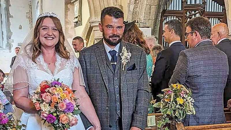 Katy and Jack got married this month (Image: Family/Solent News)